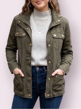 J. Crew Field Utility Jacket Army Olive Green Size XS